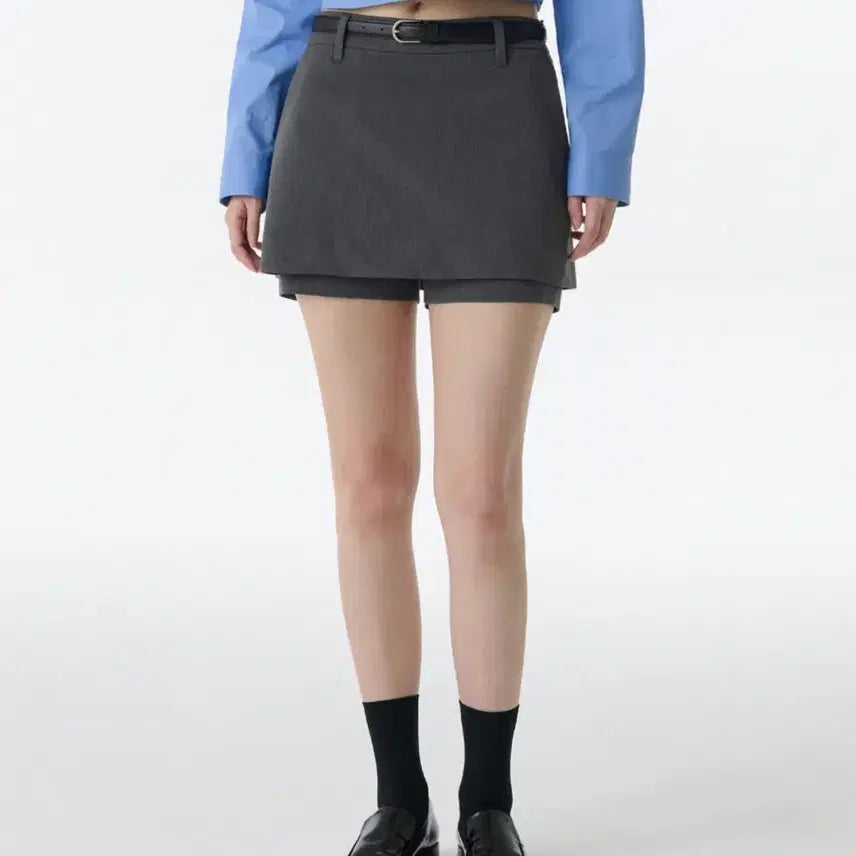 [BUNJANG] Musinsa Standard Women's Layered Mini Scots Midi / [새상품]무신사 스탠다드 우먼즈 레이어드 미니 스코츠 미디엄그레이M