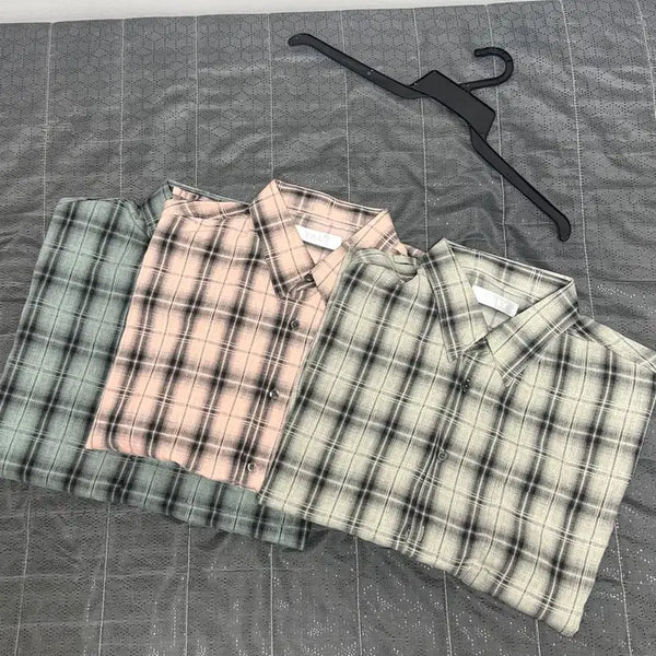[BUNJANG] Bio Check Short Sleeve Shirt / (새상품)바이오 체크 반팔셔츠