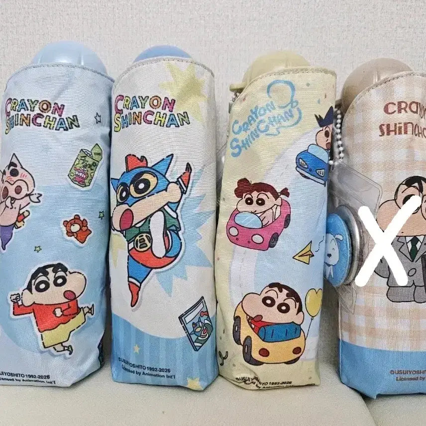 [BUNJANG] Crayon Shin-chan 3-Section Folding Umbrella & Wappen Set / 짱구는못말려 3단 우양산 와팬 세트