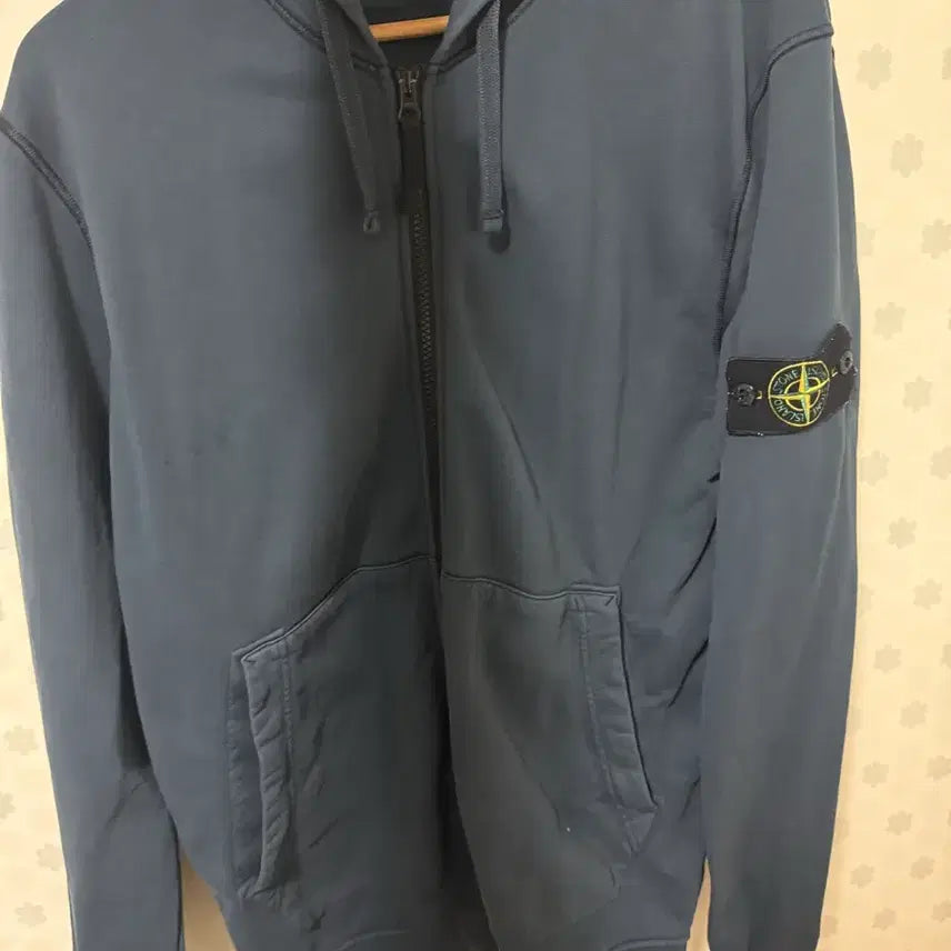 [BUNJANG] Stone Island Hooded Zip-Up Jacket Navy / 스톤아일랜드 후드집업
