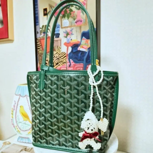 [BUNJANG] TIME Pearl Teddy Bear Keyring Charm / 타임 가방 악세사리 진주 테디베어 키링 참장식