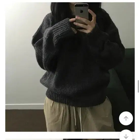 [BUNJANG] Round Neck Knit Sweater / 에이블리 니트