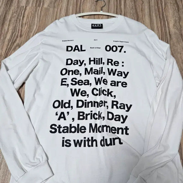 [BUNJANG] DERTRT OUR DAILY Long Sleeve Tee / 더트 롱슬리브 OUR DAILY LONG SLEEVE TEE