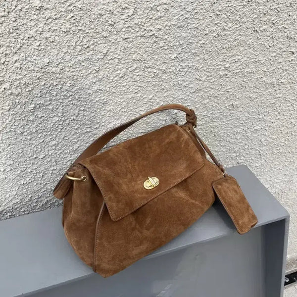 [BUNJANG] JILLSTUART NEWYORK WOMEN AUBE Italian Suede Calfskin Leather Bag / (새상품)질스튜어트뉴욕우먼 AUBE 이태리 소가죽 스웨이드 가방