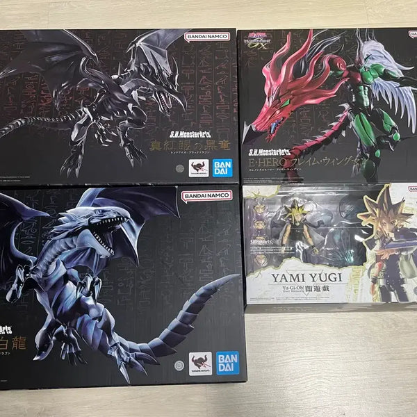 [BUNJANG] Monster Arts SHM/SHF Yu-Gi-Oh! Yugi Mutou Blue-Eyes Red-Eyes Flame Wingman Bundle Set / 몬스터아츠 SHM SHF 유희왕 푸른눈 붉은눈 히어로 유우기 유희