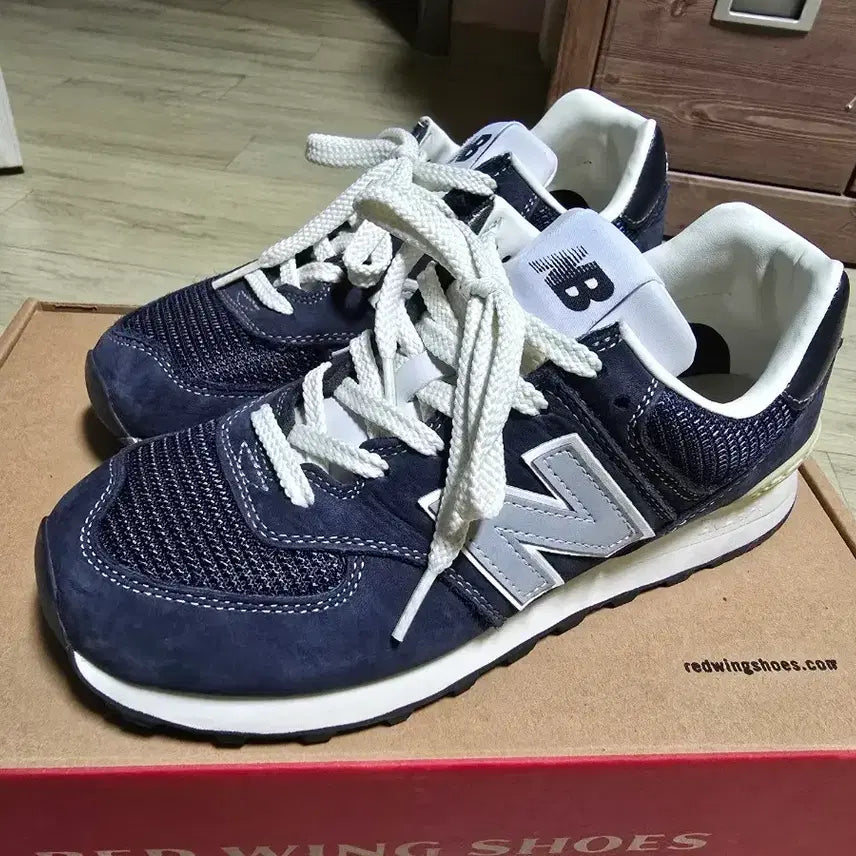 [BUNJANG] New Balance 574 Pottery Navy Shoes / (255) 뉴발란스 574 포터리