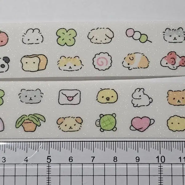 [BUNJANG] Sopcci Round Fluffy Glitter Kiss Cut Sticker / 31번) 솝찌 동그랗고보들보들 글리터 키스컷 띵