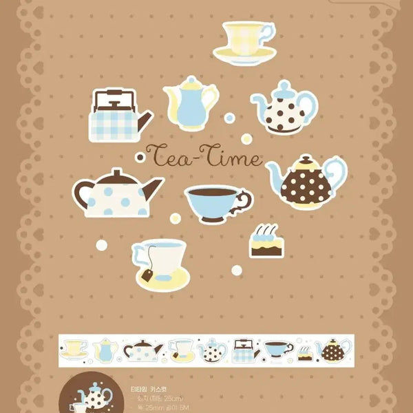 [BUNJANG] Reroca Teatime Kiss Cut Sticker (Pattern 1 & 2) / 41번) 레로카 티타임 키스컷 띵
