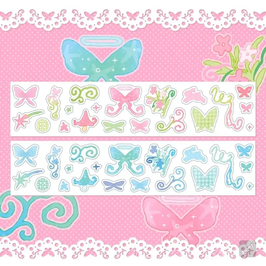 [BUNJANG] Jiyum Butterfly Forest Kiss Cut Transparent Aurora Box / 43번) 지윰 나비숲 키스컷 띵 투명 오로라박