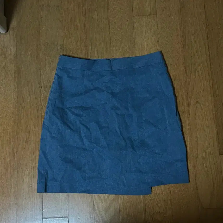 [BUNJANG] Light Blue Slit Mini Skirt / 소라색트임스커트