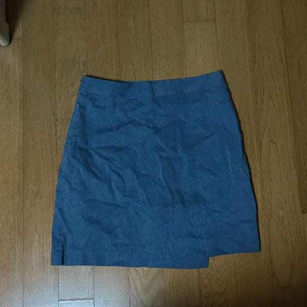 [BUNJANG] Light Blue Slit Mini Skirt / 소라색트임스커트