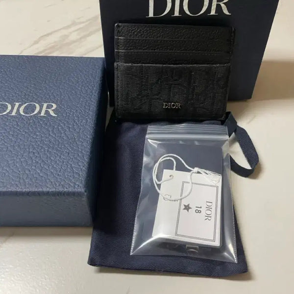 [BUNJANG] Dior Oblique Card Holder Black / (풀구성) 디올 오블리크 카드지갑 블랙