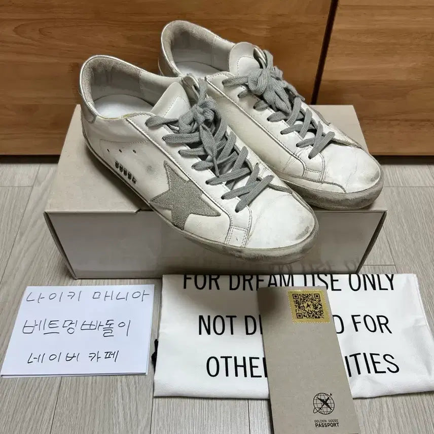 [BUNJANG] Golden Goose Superstar Sneakers White Silver Tab / [40] 골든구스 슈퍼스타 화이트 실버탭 스니커즈