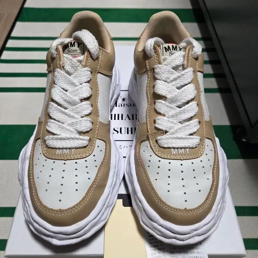 [BUNJANG] Mihara Yasuhiro Wayne OG Sole Leather Low-Top Sneakers Beige/White / [EU39] 미하라야스히로 웨인 OG 솔 레더 로우탑 베이지/화이트