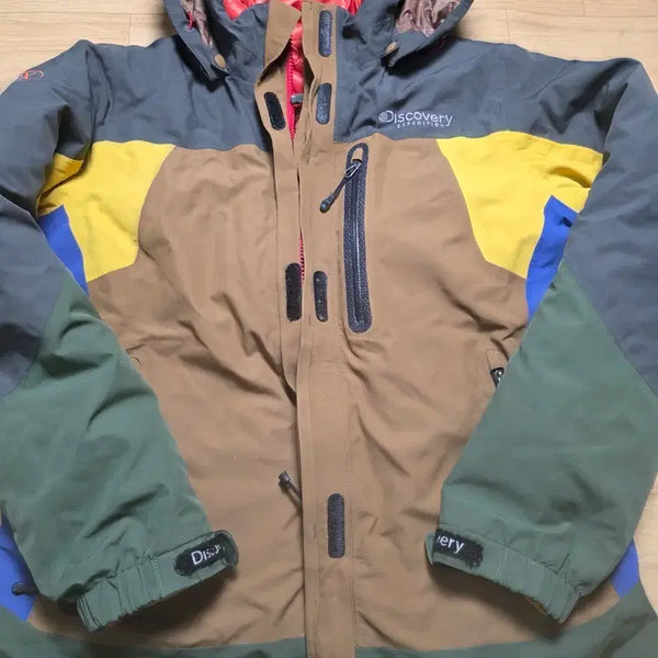 [BUNJANG] Discovery Expedition Multi-Color Padded Jacket (Size 95) / 디스커버리 95.  패딩 익스페디션   자켓 멀티 컬러