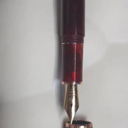 [BUNJANG] Hongdian N8 Maple Fountain Pen Red F Nib Unused / 홍디안 n8 만년필 레드 F닙 단풍 미사용