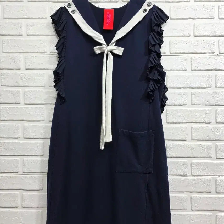 [BUNJANG] Lucky Chouette 2020 Pleated Collar Dress / 2020년 럭키슈에뜨 플리츠 카라원피스 66ㅡ77