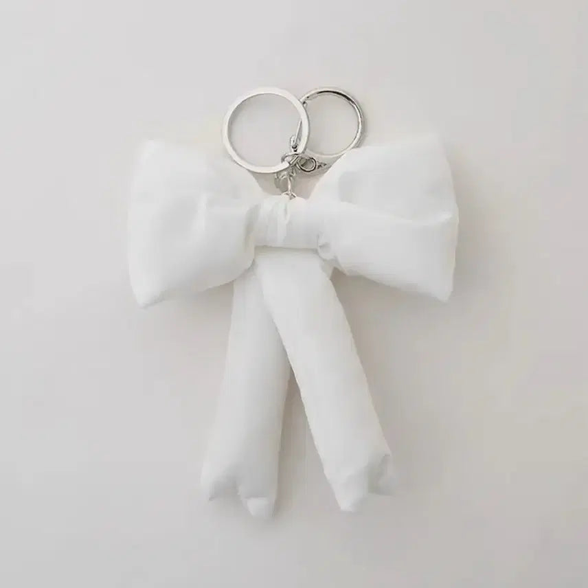 [BUNJANG] Padding Ribbon Keychain / 패딩 리본 키링