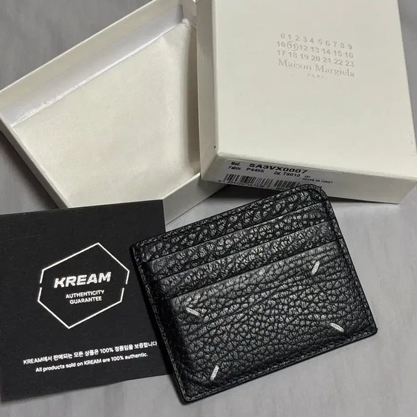 [BUNJANG] Maison Margiela 4-Stitch Calf Leather Cardholder Black / 메종 마르지엘라 포 스티치 카프 레더 카드홀더 블랙