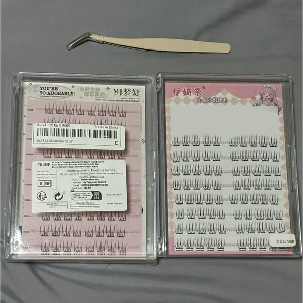 [BUNJANG] Shein & Ablley No-Glue Eyelashes Bundle with Tweezers / 쉬인 에이블리 노글루 속눈썹 2개 + 트위저 일괄