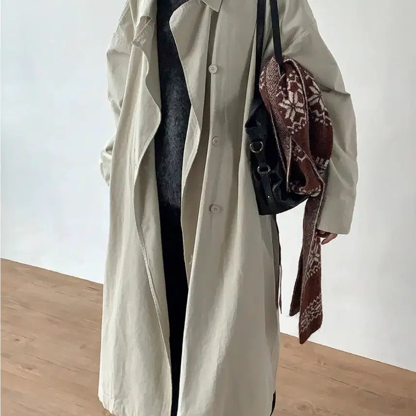 [BUNJANG] DailyJew Spencer Oversized Cotton Trench Coat / 데일리쥬 트렌치코트 새제품