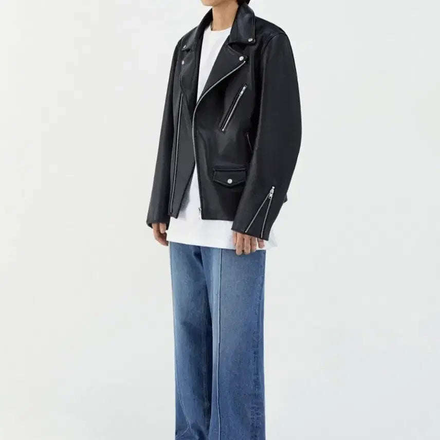 [BUNJANG] Vivastudio Leather Rider Jacket Size M / 무신사. 비바스튜디오 라이더자켓 가죽자켓. 사이즈 M. 양가죽입니다