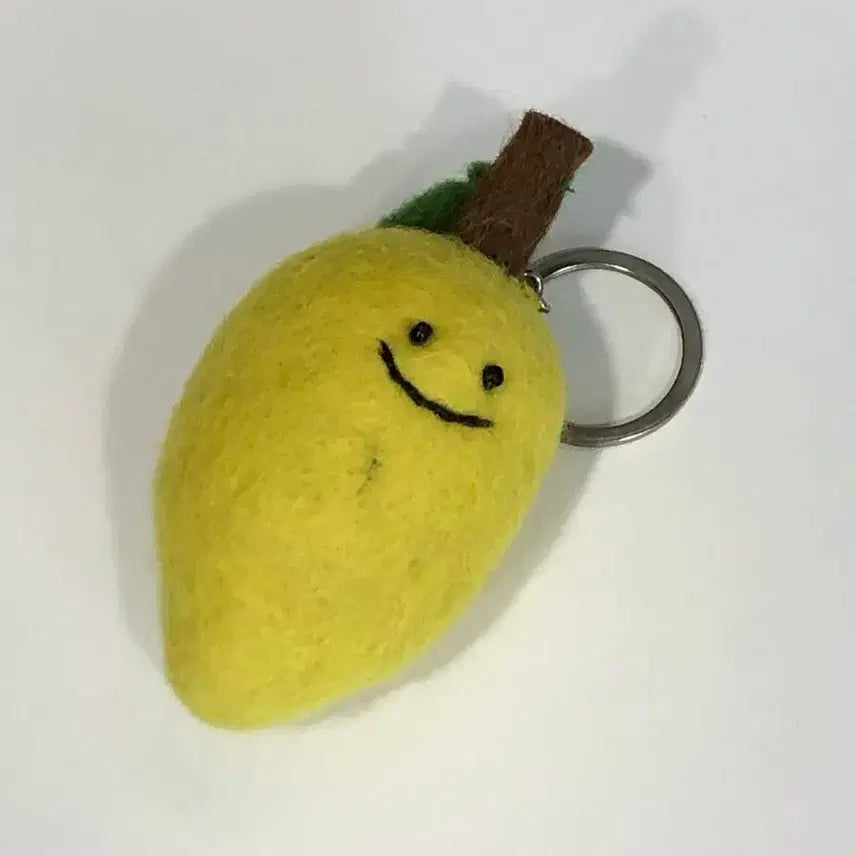 [BUNJANG] Lemon Handmade Wool Felt Keychain / 레몬 핸드메이드 양모 펠트 열쇠고리