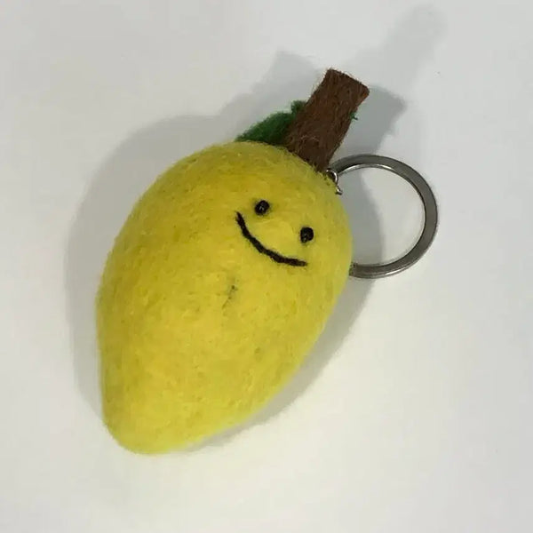 [BUNJANG] Lemon Handmade Wool Felt Keychain / 레몬 핸드메이드 양모 펠트 열쇠고리