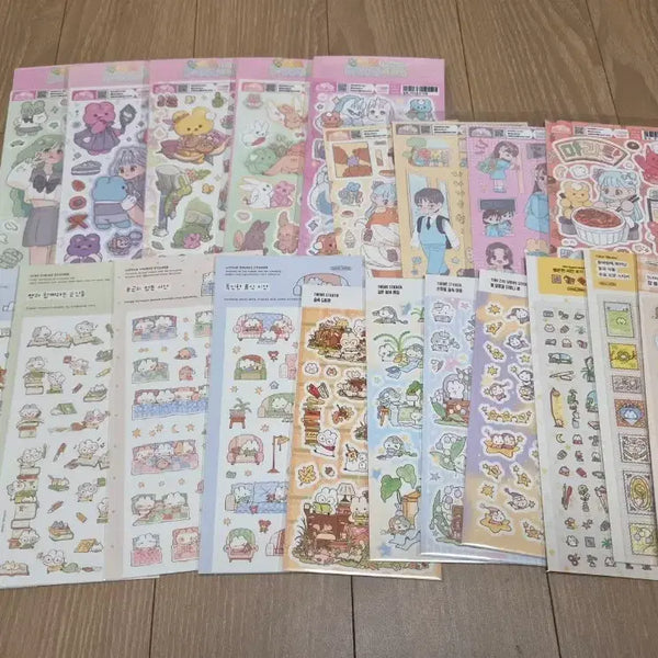 [BUNJANG] Popular Artist Diary Deco Seal Stickers - 100 Sheets Bundle Set / 8번/인기작가 다꾸 씰스티커 새상품 100장 일괄판매/장당870/운포