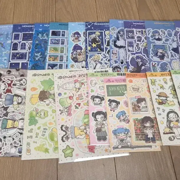 [BUNJANG] Popular Artist Dakku Seal Stickers 100 Sheets Bundle Set / 12번/인기작가 다꾸 씰스티커 새상품 100장 일괄판매/장당870/운포
