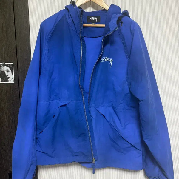 [BUNJANG] Stussy Wave Dyed Beach Shell Jacket Ultramarine / 스투시 웨이브 다이 비치 쉘 자켓 울트라마린