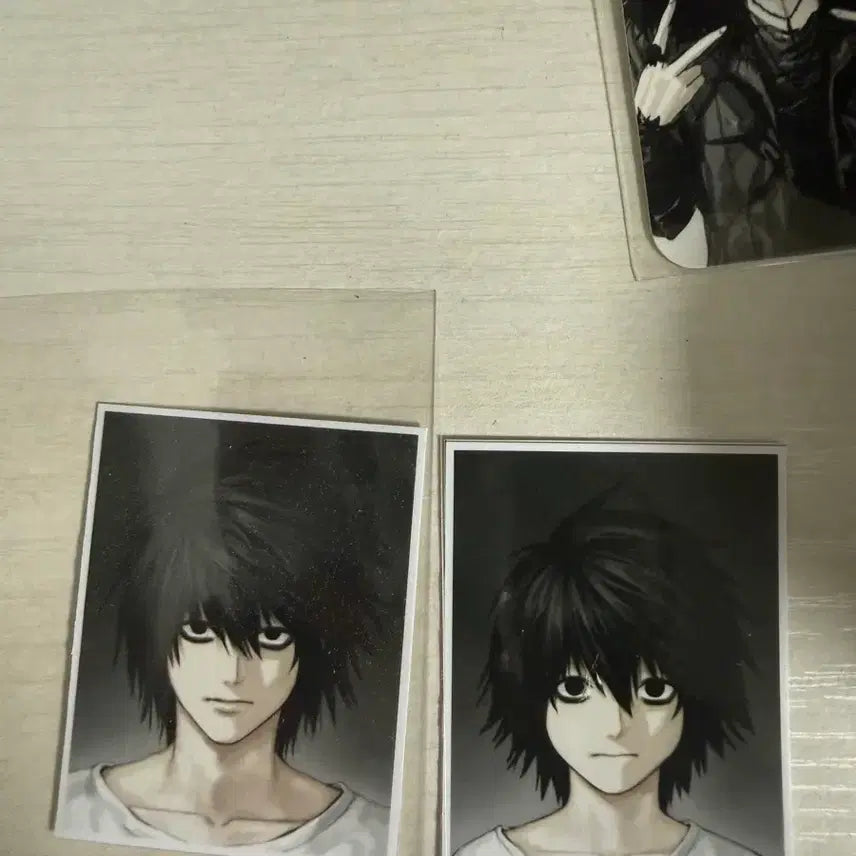 [BUNJANG] Death Note L Mini Photo Set / 데스노트 쏘님 일러스트 L 엘 증명사진 2장