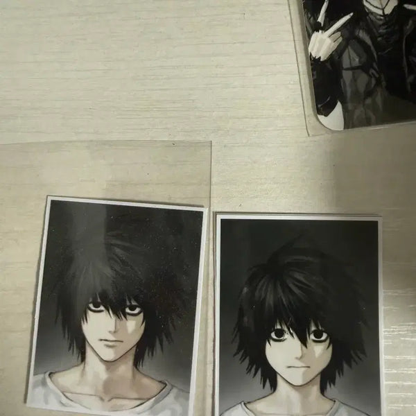 [BUNJANG] Death Note L Mini Photo Set / 데스노트 쏘님 일러스트 L 엘 증명사진 2장