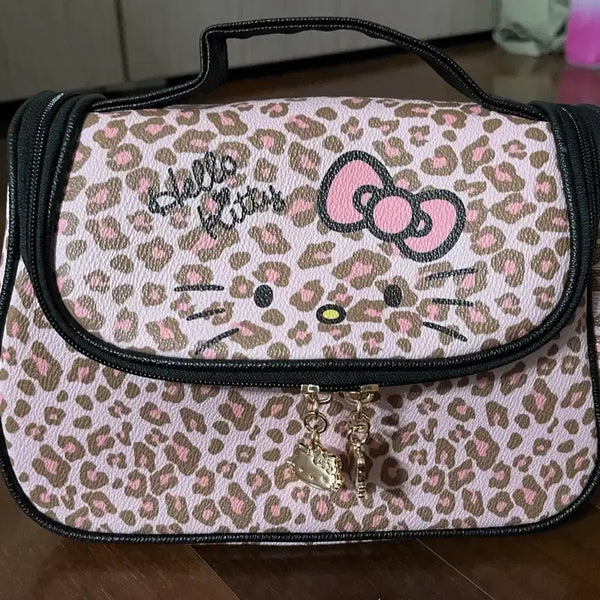 [BUNJANG] Hello Kitty Pink Leopard Pouch Bag / 헬로키티 핑크 레오파드 파우치 가방