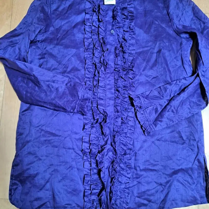 [BUNJANG] Max Mara Purple Frill Blouse / 막스마라 마 블라우스105