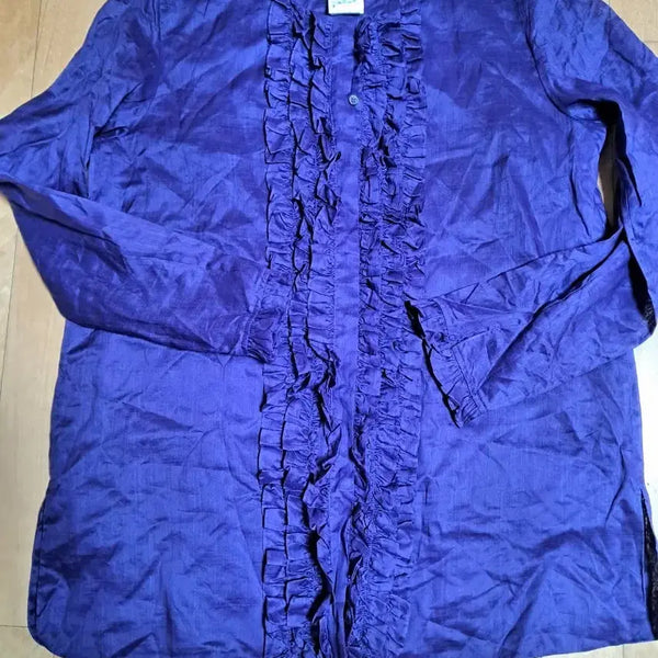 [BUNJANG] Max Mara Purple Frill Blouse / 막스마라 마 블라우스105