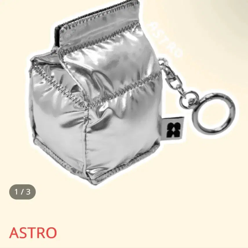 [BUNJANG] MOMELOO Astro Keychain Pouch Silver / 모멜로 키링 파우치 ASTRO 실버 컬러