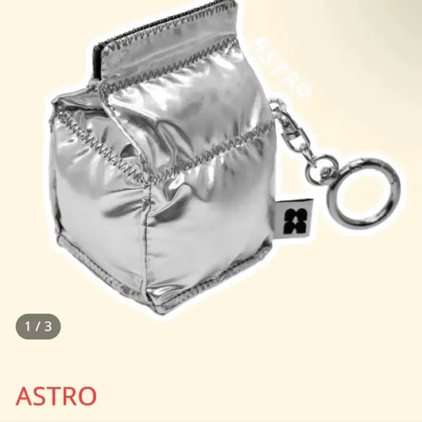 [BUNJANG] MOMELOO Astro Keychain Pouch Silver / 모멜로 키링 파우치 ASTRO 실버 컬러