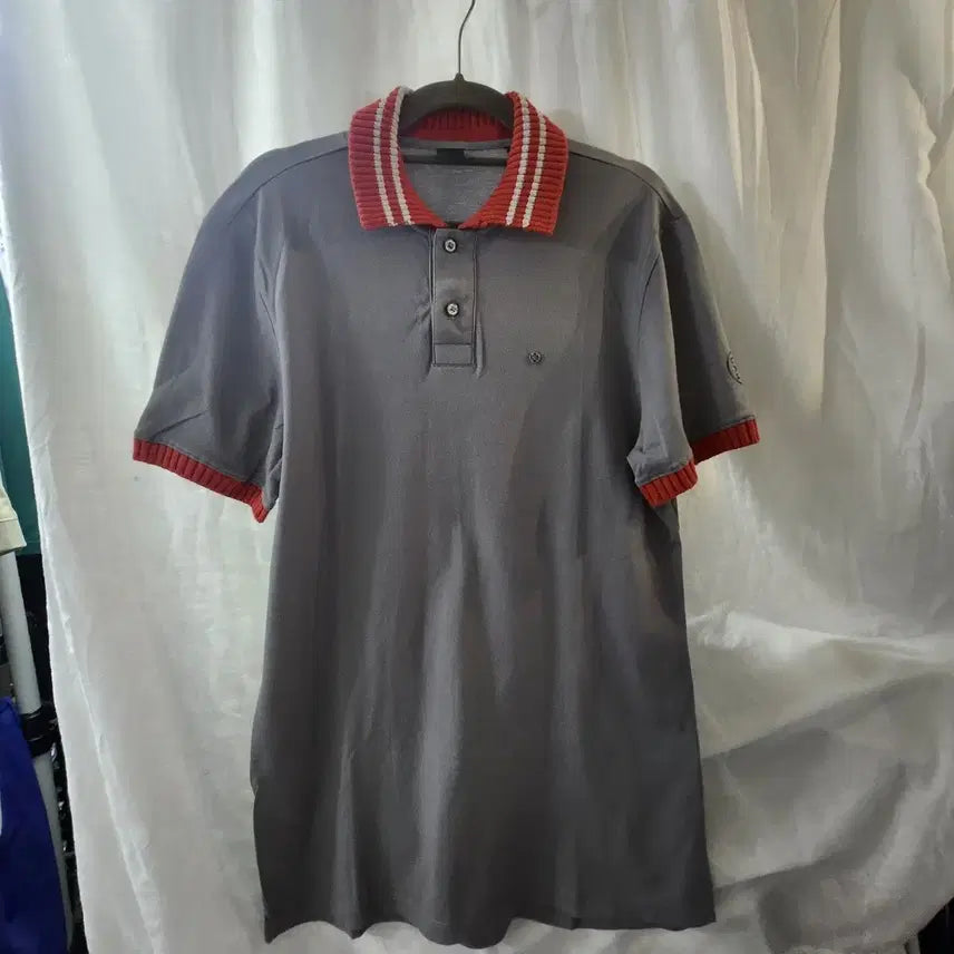 [BUNJANG] G/FORE Golf Grey Color Block Polo Shirt Medium / 지포어 골프회색 칼라 배색 카라티 M