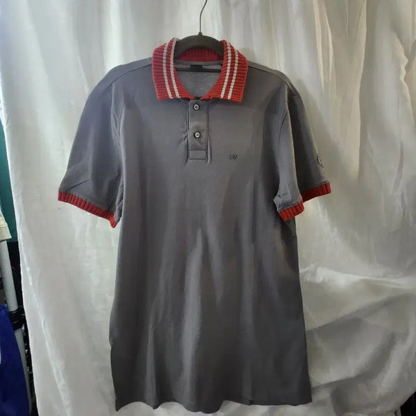 [BUNJANG] G/FORE Golf Grey Color Block Polo Shirt Medium / 지포어 골프회색 칼라 배색 카라티 M