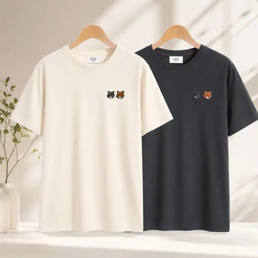 [BUNJANG] Maison Kitsuné Double Bold Fox Head Short Sleeve T-Shirt / 정품/무료배송) 메종키츠네 더블 볼드폭스헤드 반팔