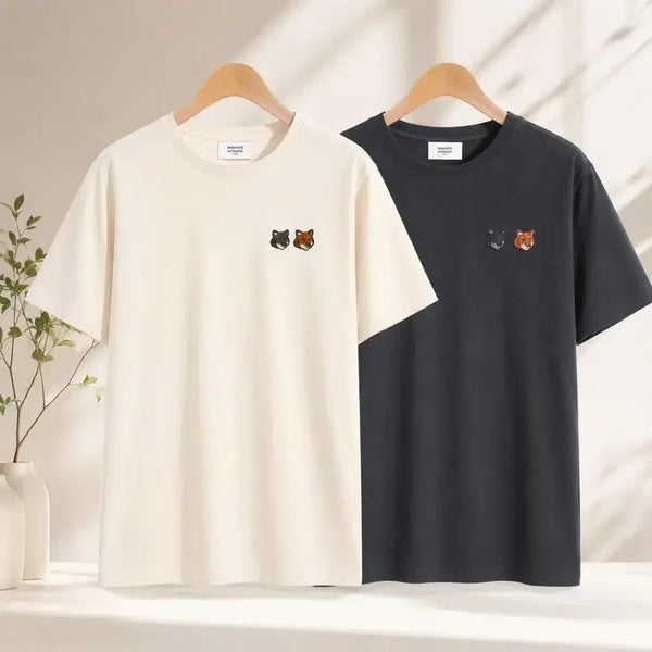 [BUNJANG] Maison Kitsuné Double Bold Fox Head Short Sleeve T-Shirt / 정품/무료배송) 메종키츠네 더블 볼드폭스헤드 반팔