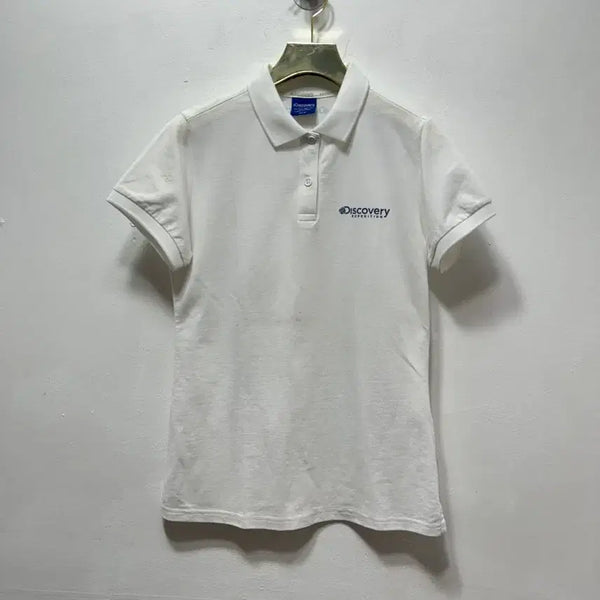 [BUNJANG] Discovery Expedition White Polo T-shirt (Size S) / 디스커버리 반팔 카라티 화이트 S