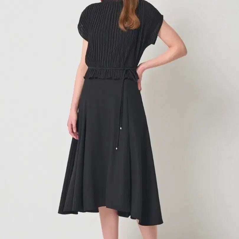 [BUNJANG] Marc Pleats Block Layered Dress / 마* 플리츠 블록 레이어드 드레스