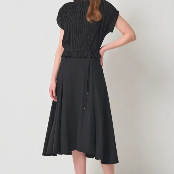 [BUNJANG] Marc Pleats Block Layered Dress / 마* 플리츠 블록 레이어드 드레스