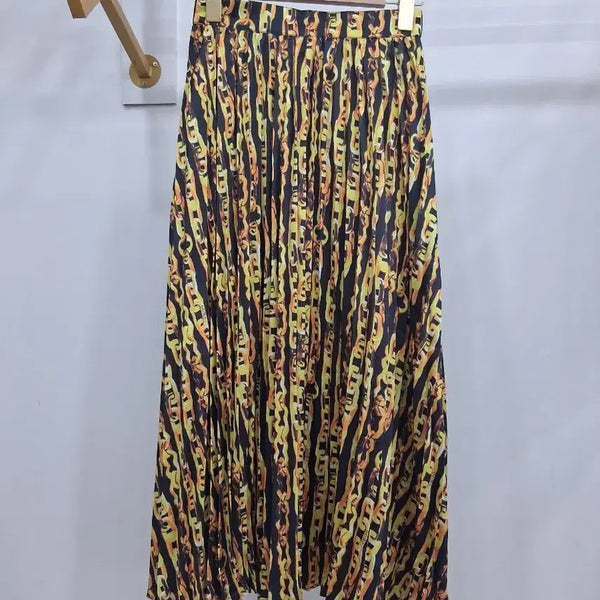 [BUNJANG] Women's Chain Pattern Skirt / 여성 스커트 체인 패턴