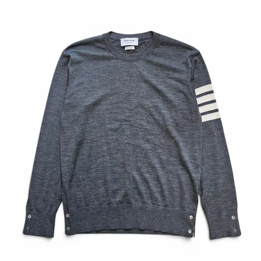 [BUNJANG] Thom Browne Men's Grey Knit Sweater Size 4 / 톰브라운 남성 그레이 4 톰브라운 니트
