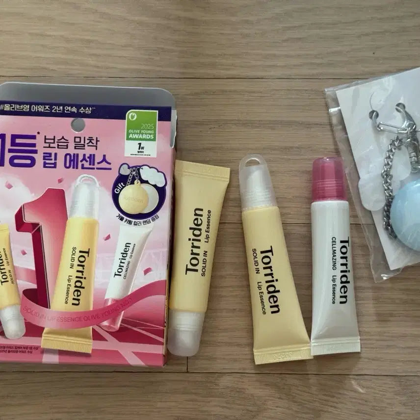 [BUNJANG] Torriden Lip Essence 3-Piece Set with Keyring / 토리든 립 에센스 3개 + 키링 세트 (새상품)