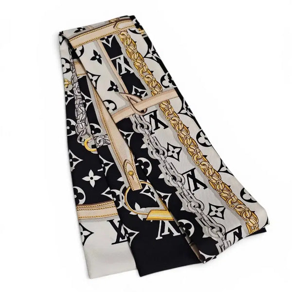 [BUNJANG] Louis Vuitton Confidential Bandeau Black OS / 루이비통 여성 컨피덴셜 방도 블랙 OS 루이비통 스카프