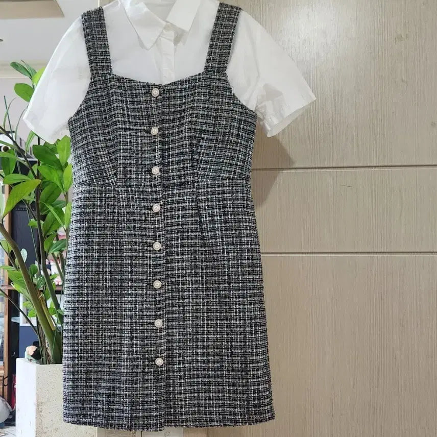 [BUNJANG] Tweed Bustier Dress / 트위드 뷔스티에 원피스